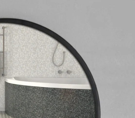 Lustro Z Półką 70cm MEBLIVA - Czarne