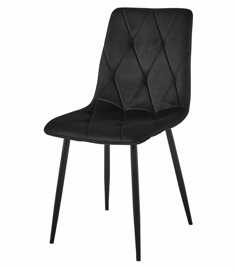 Zestaw Stół NP 120x80cm Craft Czarny + 4 Krzesła LIBRA Czarne MEBLIVA