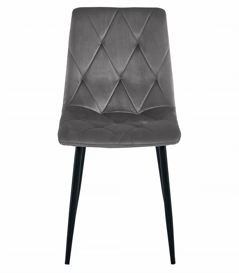 Zestaw Stół NP 120x80cm Craft Czarny + 4 Krzesła LIBRA Szare MEBLIVA