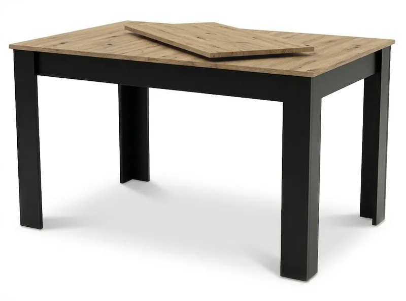 Stół NP 120-160X80 Artisan Nogi MEBLIVA - Czarne