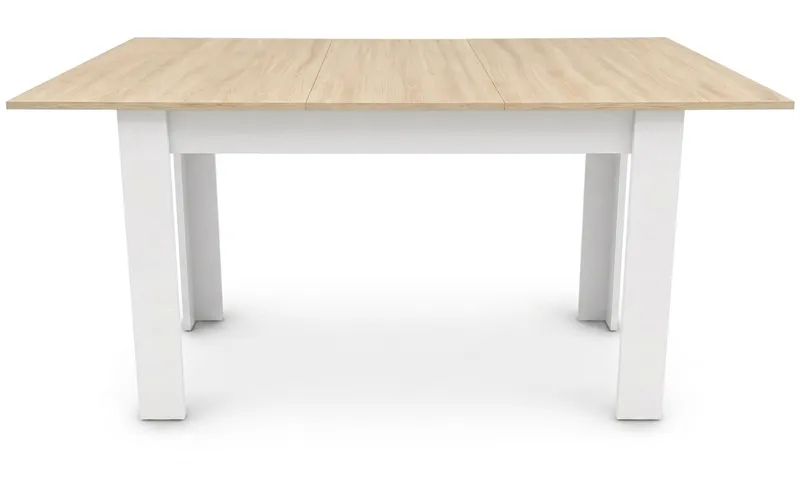Stół Rozkładany NP 120-160X80 Sonoma - Nogi Białe MEBLIVA