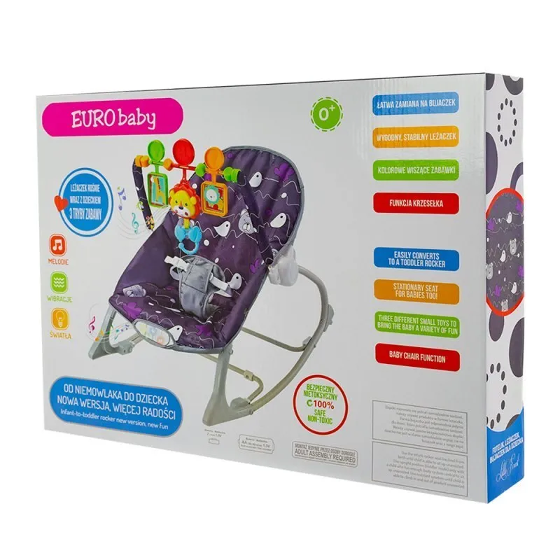 Leżaczek Little Forest Purple EUROBABY