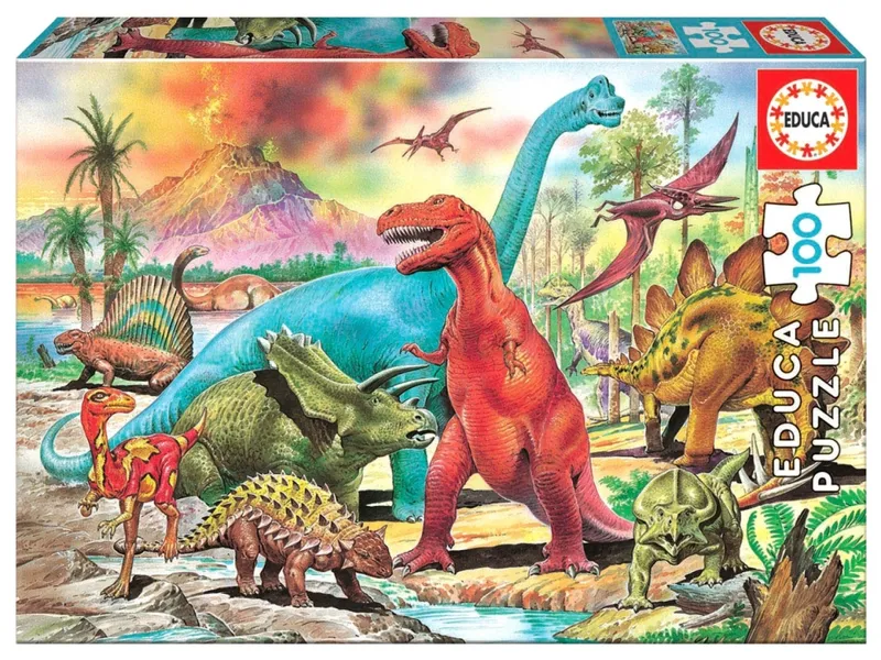Puzzle 100 Dinozaury