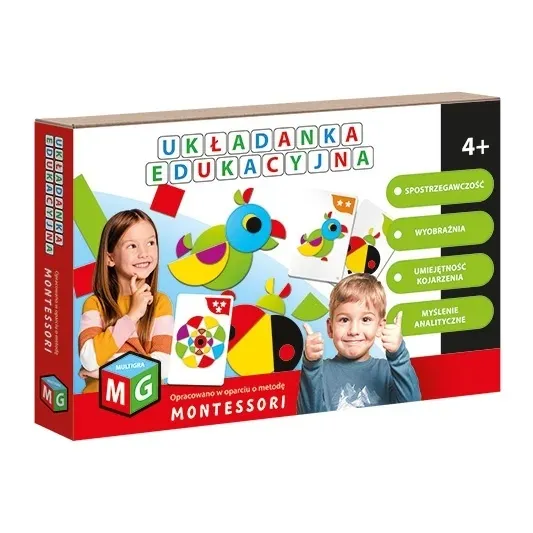 Montessori Układanka Papuga