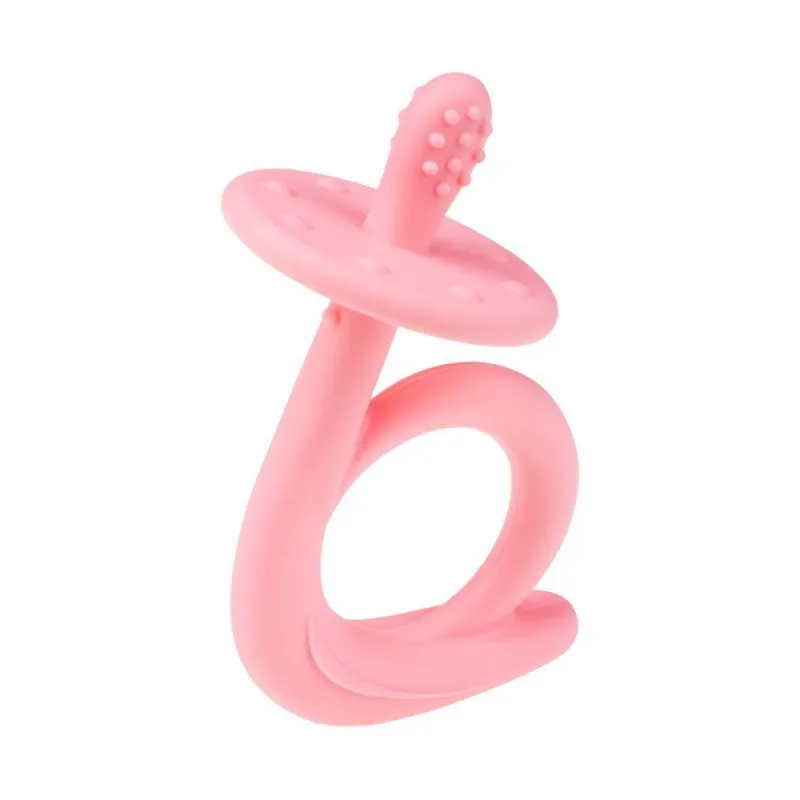 Gryzak Silikon Ślimak Pink AKUKU