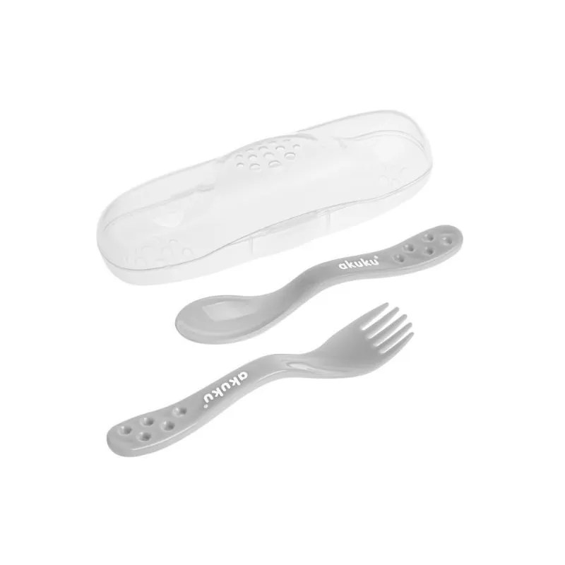 Sztućce W Etui AKUKU - Szare