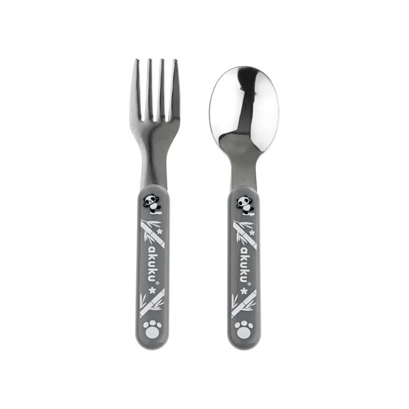 Zest. Sztućców Metalowych Grey AKUKU