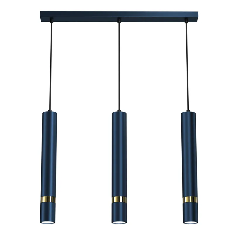 Lampa Wisząca JOKER Niebieski Złoty Tuby