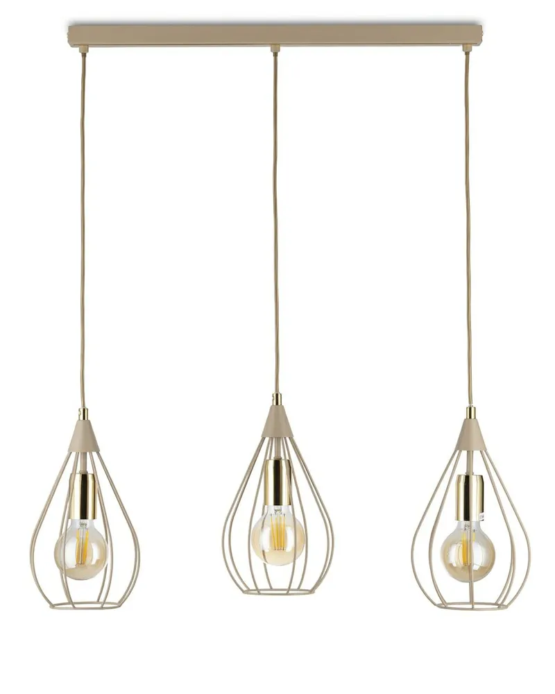 Lampa Wisząca Noa 3XE27 75 cm - Beżowa