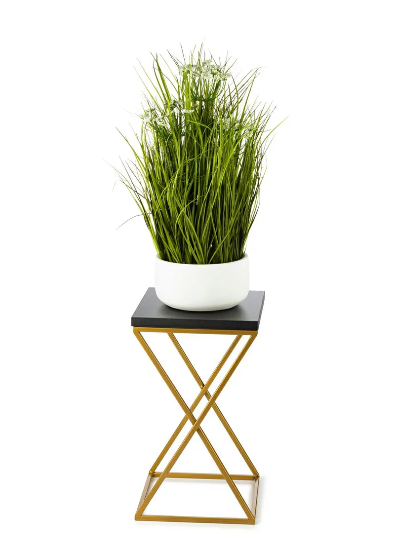 Kwietnik Stojący 40 cm Blat Metal - Czarny
