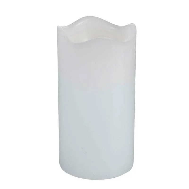 Świeca LED Z Funkcją Timera 13x7cm - Biała