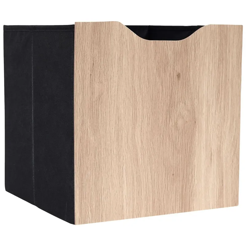 Pojemnik Składany Z Tkaniny I MDF Marron 30x30 cm