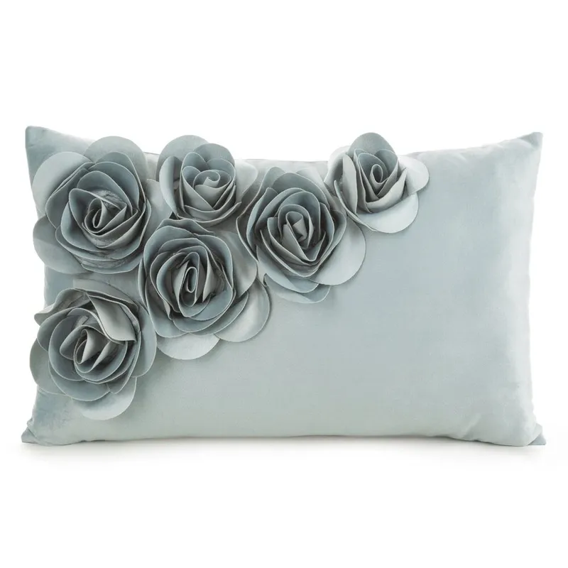 Poszewka FLORES Róże 3D 30x50 Mięta