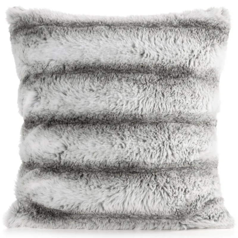 Poszewka Futrzana LUCY Stalowa 45x45 cm