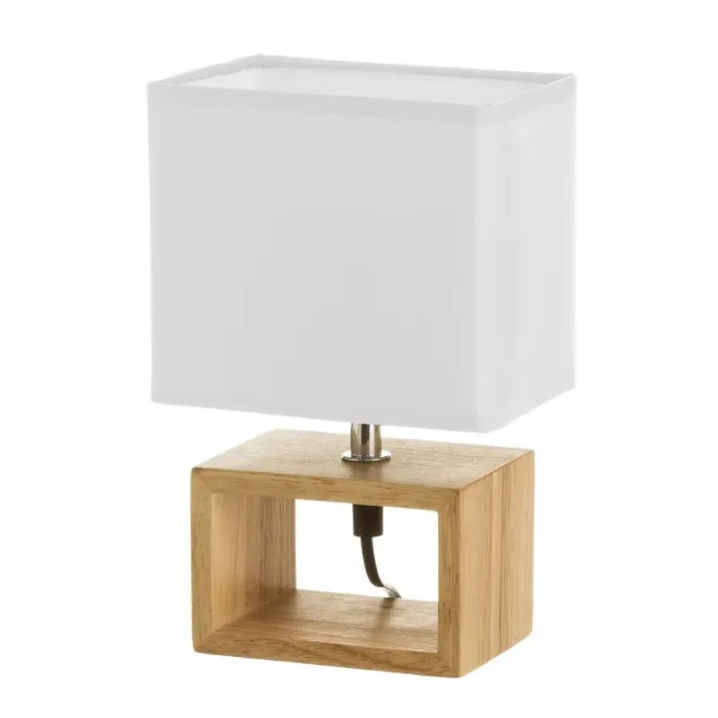 Lampa Stojąca Na Drewnianej Podstawie 24 cm