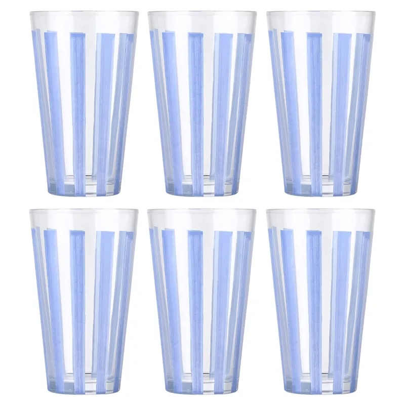 Szklanki Na Wodę 495 ml 6 szt. Ligne Niebieskie