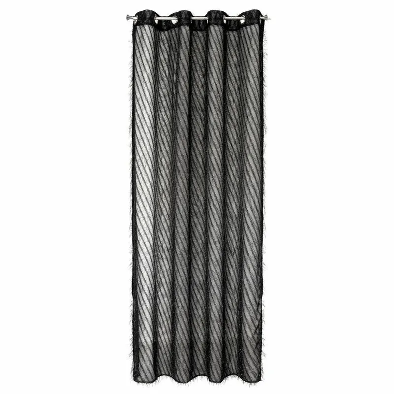 Zasłona LAUREL 140x250 Moherowe - Czarna