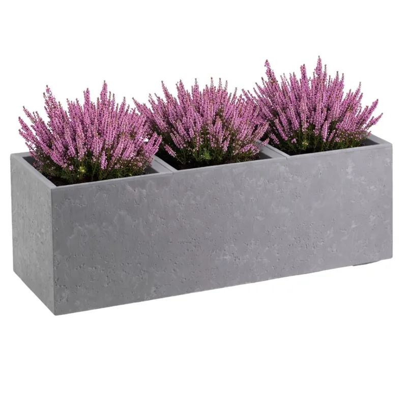 Donica Betonique Na Kółkach Beton 90X30XH30 cm - Szary