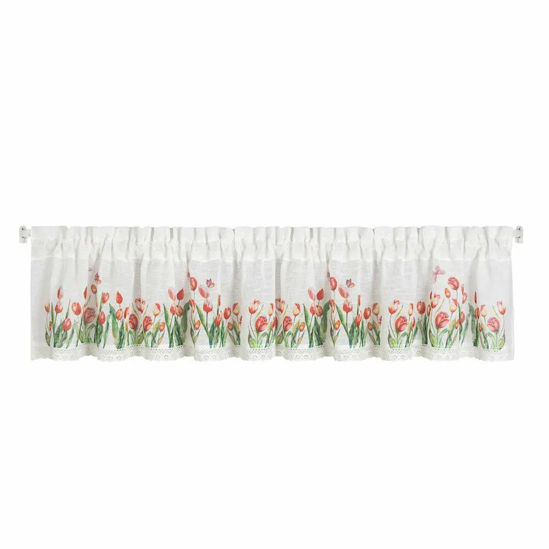 Firana Zazdrostka STELLA 30x150 Tulipany