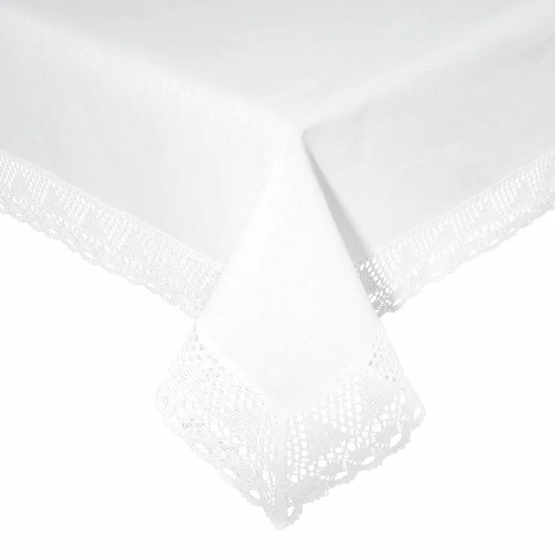 Obrus NATALY 140x220 cm Koronka - Biały