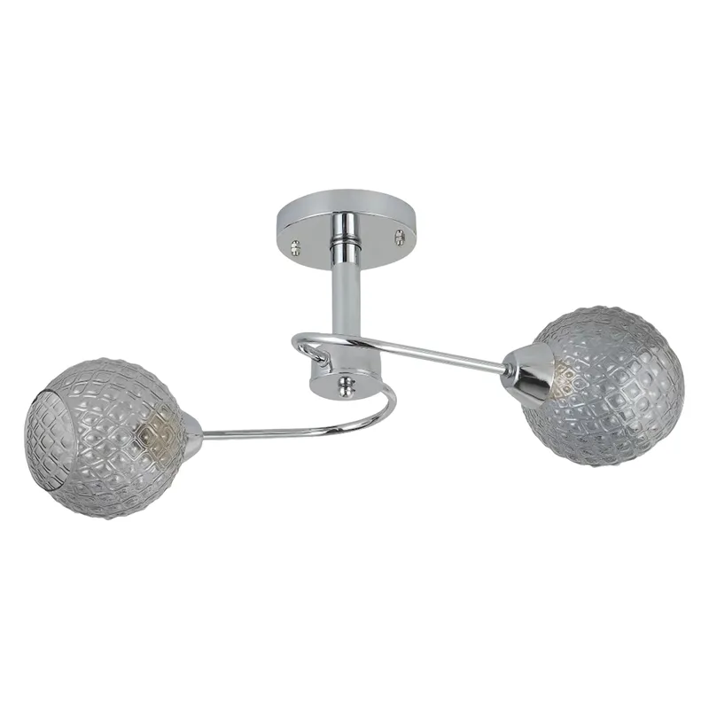 Lampa Sufitowa OAKLAND Szklane - Srebrny