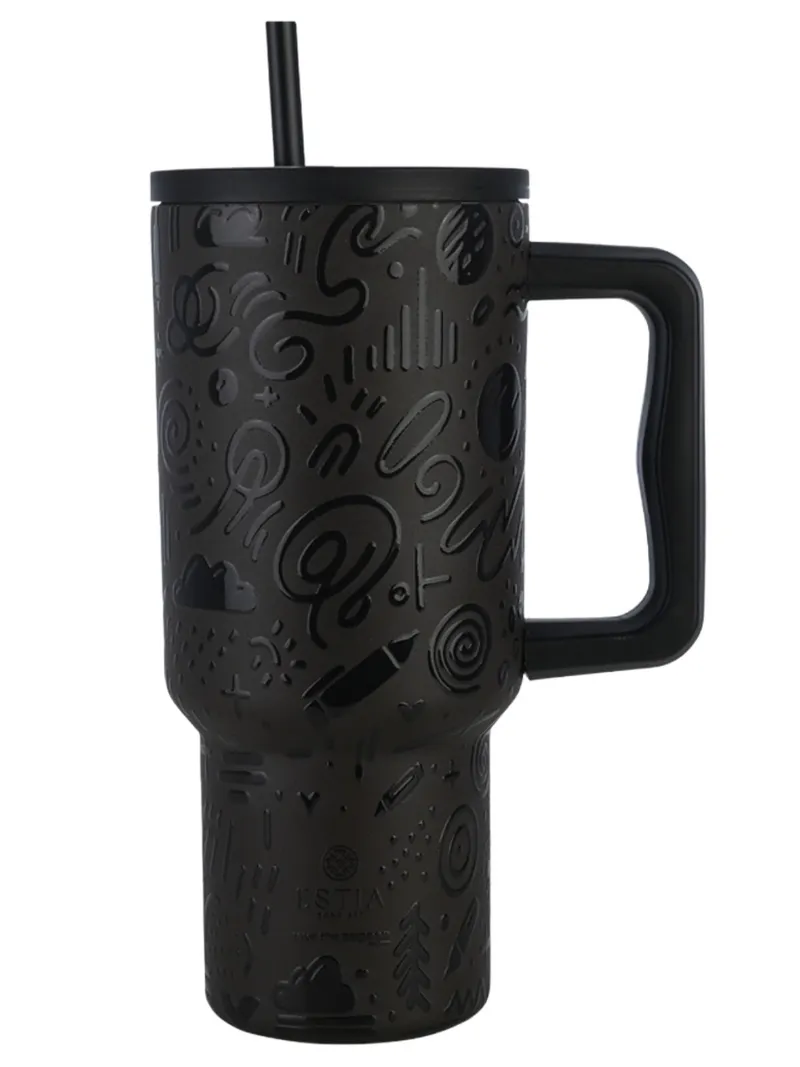 Kubek Termiczny Ze Słomką 900 ml Noir Echo