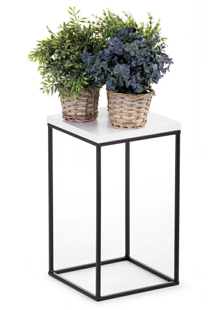 Kwietnik Stojący 40 cm BasicLoft - Biały