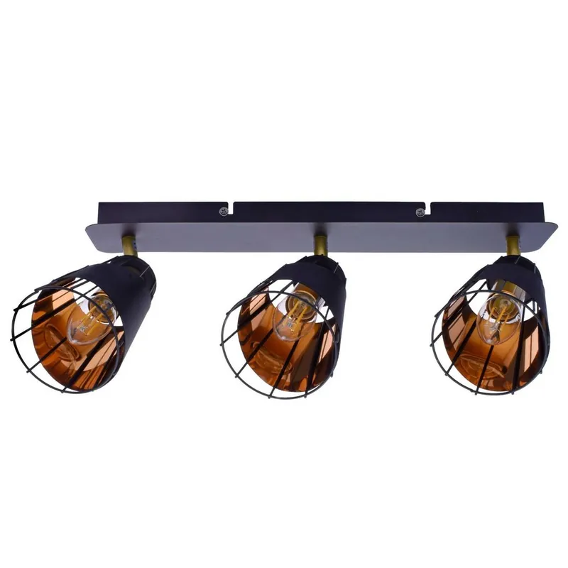 Lampa Sufitowa Spot RICK Czarny Złoty