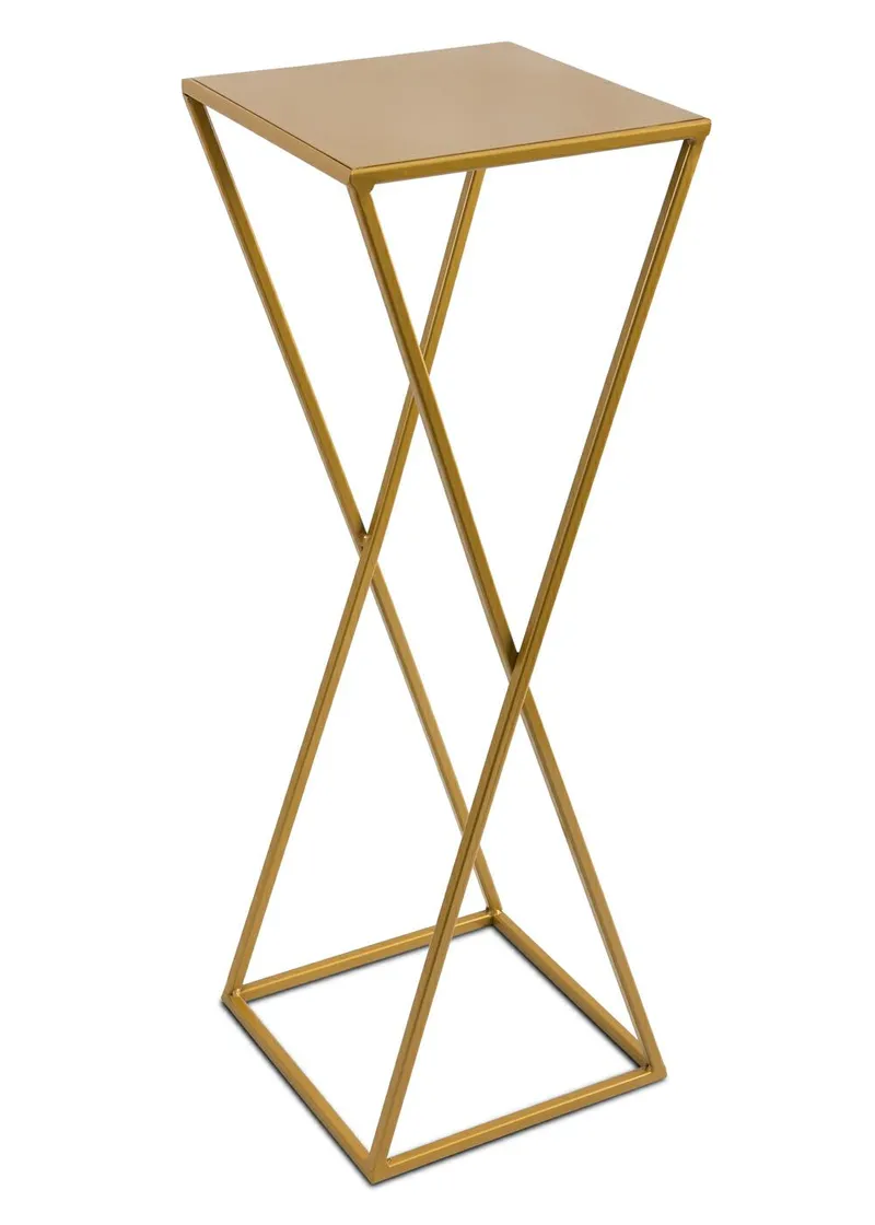 Nowoczesny Kwietnik Stojący 70 cm Złotym