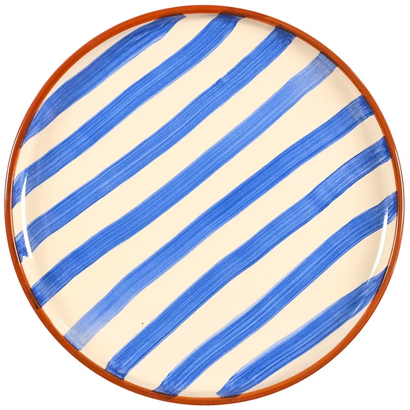 Talerz Deserowy Dolce Vita 20 cm Niebieskie Pasy