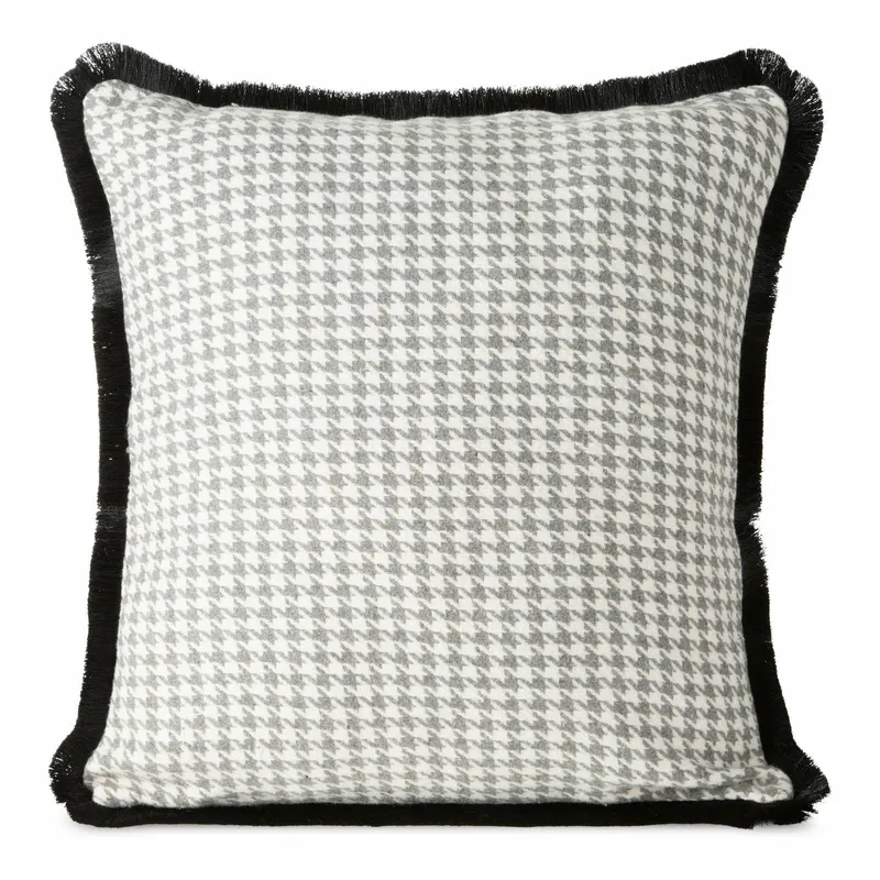 Poszewka PEPITKA2B 45x45 Srebrna Kremowa