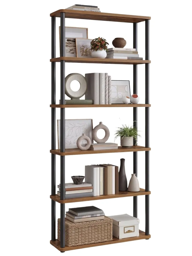 Wąski Regał Na Książki Z 6 Półkami Loft