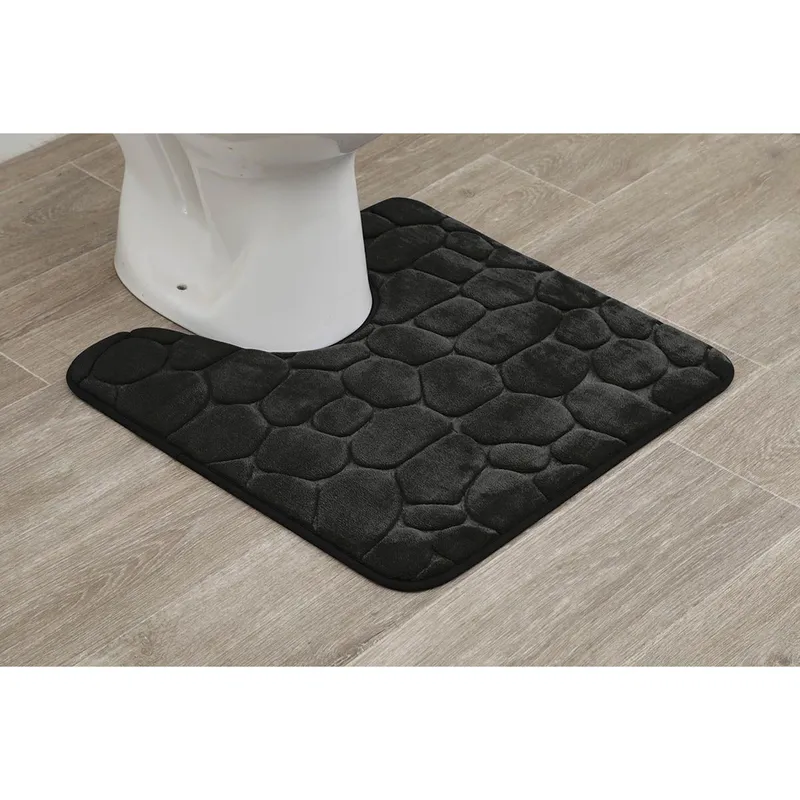 Dywanik Pod WC 45x50 cm Stones - Czarny