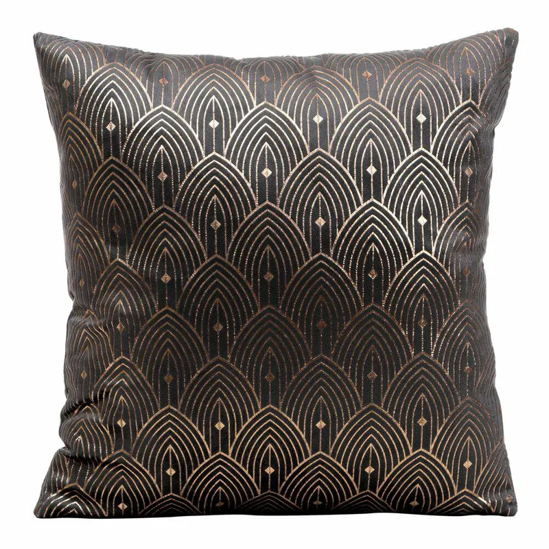 Poszewka AGNES 40x40 Art Deco - Grafitowa