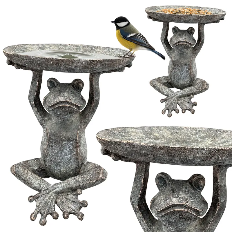 Poidełko Ogrodowe Z Żabą H29,5 cm