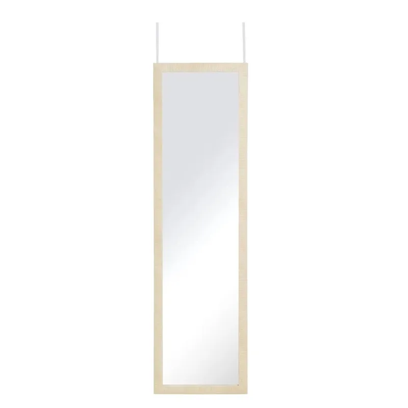 Lustro Zawieszane Na Drzwi Lub Ścianę 126 cm - Biało-Beżowe