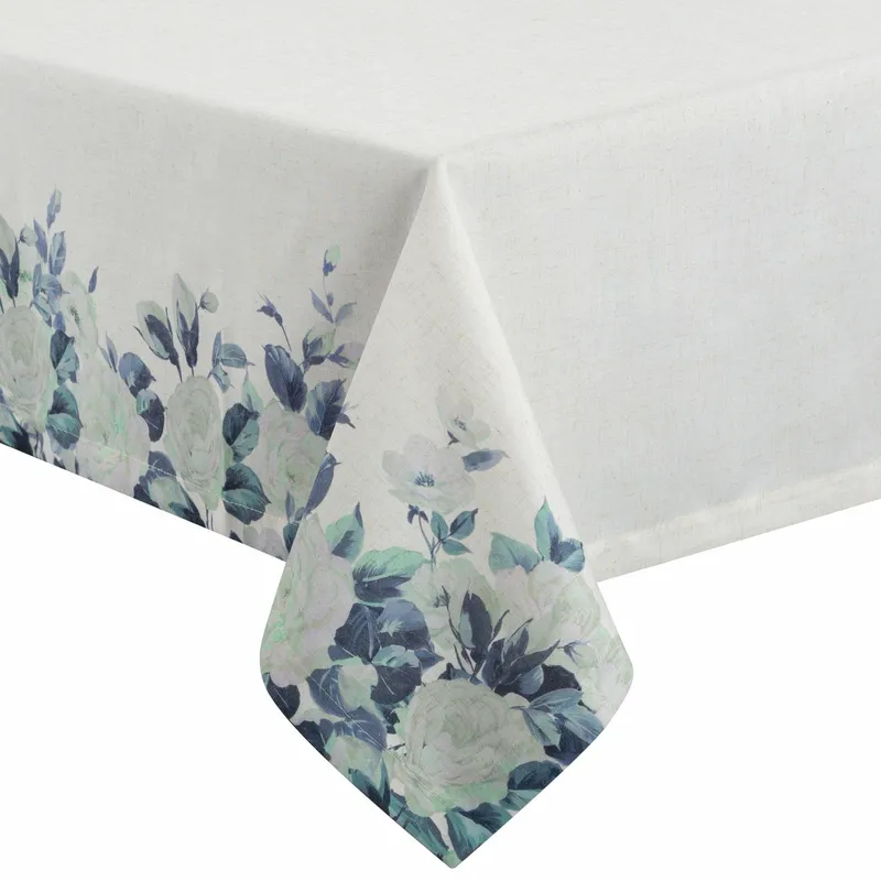 Obrus NATU/8 140x300 cm Biały + Zielony