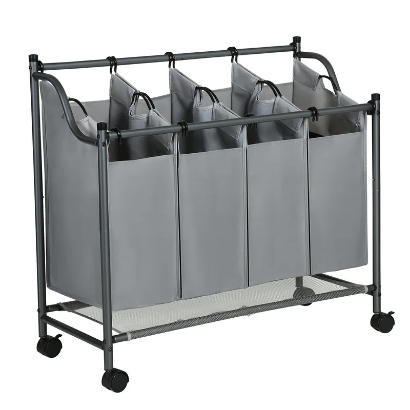 Kosz Do Segregacji Prania Mobilny 4x35 l