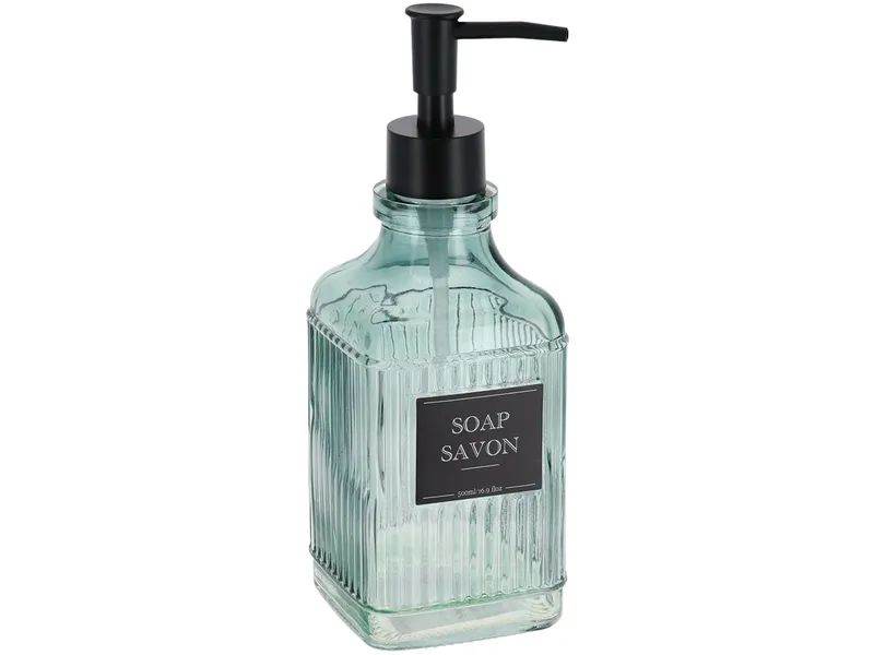 Szklany Dozownik Na Mydło SAVON 500 ml - Niebieski