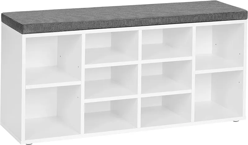 Szafka Na Buty Z Siedziskiem LOFT - Biała