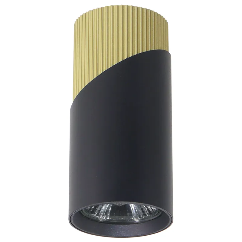 Lampa Sufitowa NEO Czarny Złoty Tuba