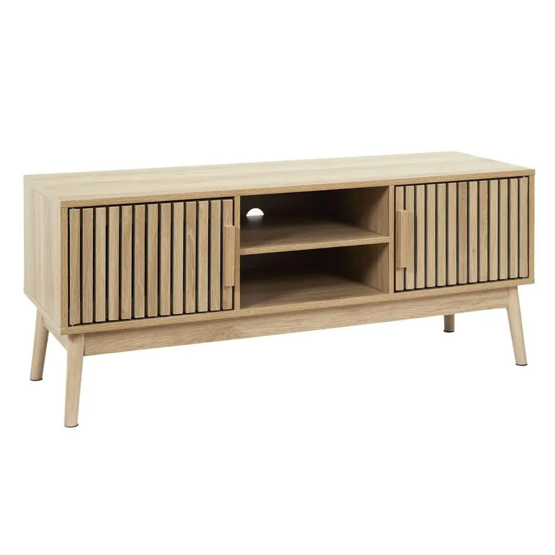Szafka RTV LINEA Ryflowane Fronty 117 cm