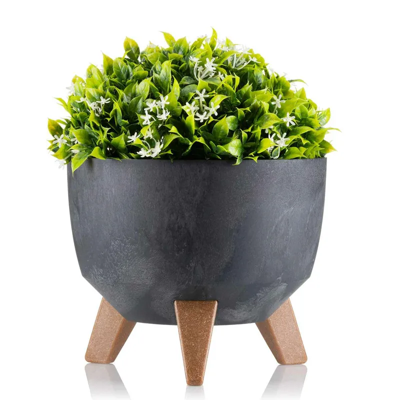 Donica Rosa ECO Beton 24XH15 cm - Czarny
