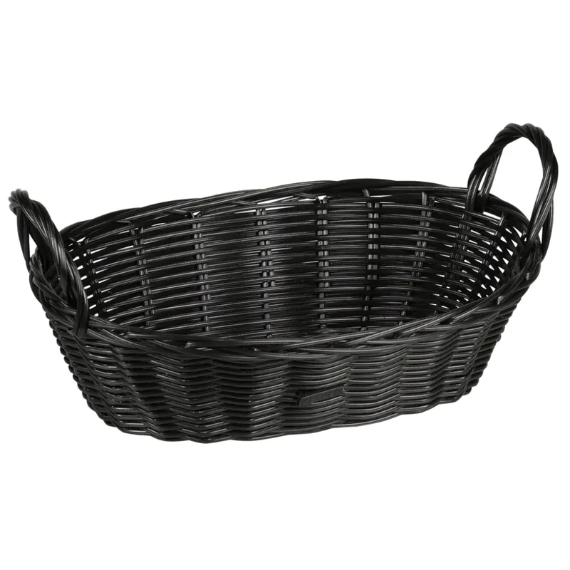 Koszyk Na Pieczywo I Owoce Z Uchwytami 29x18x13 cm - Czarny