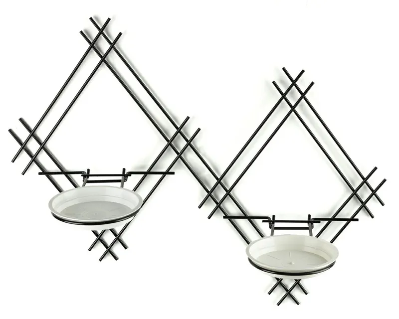 Kwietnik Ścienny Metalowy Podwójny LOFT