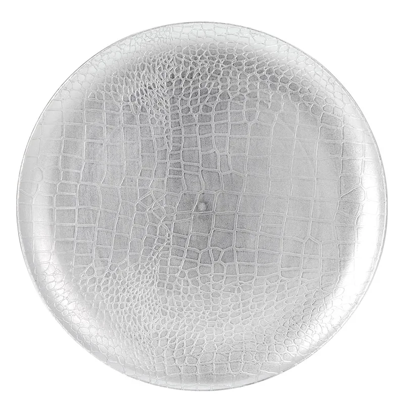 Dekoracyjny Talerz 33 cm - Srebrny