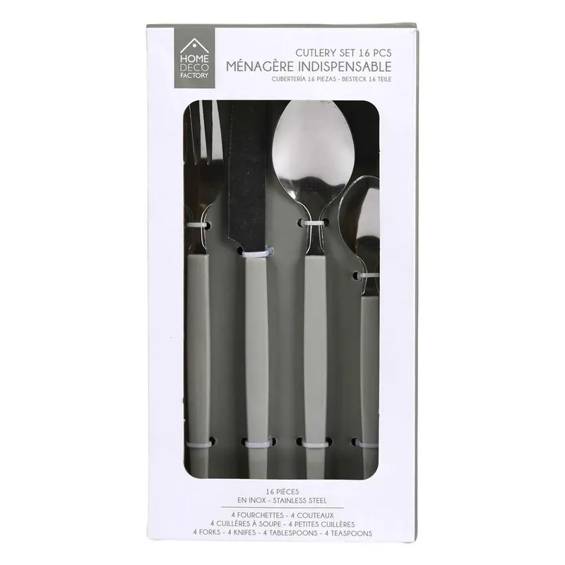 Zestaw Sztućców Lino Grey 16 el - Szare