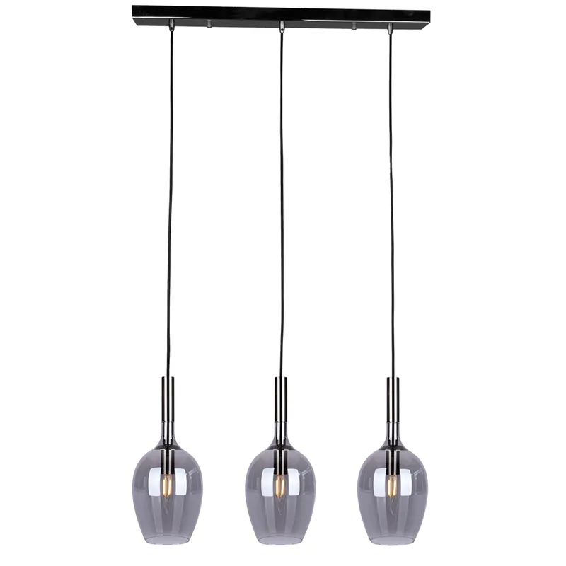 Lampa Wisząca LUGANO Szklane - Czarny