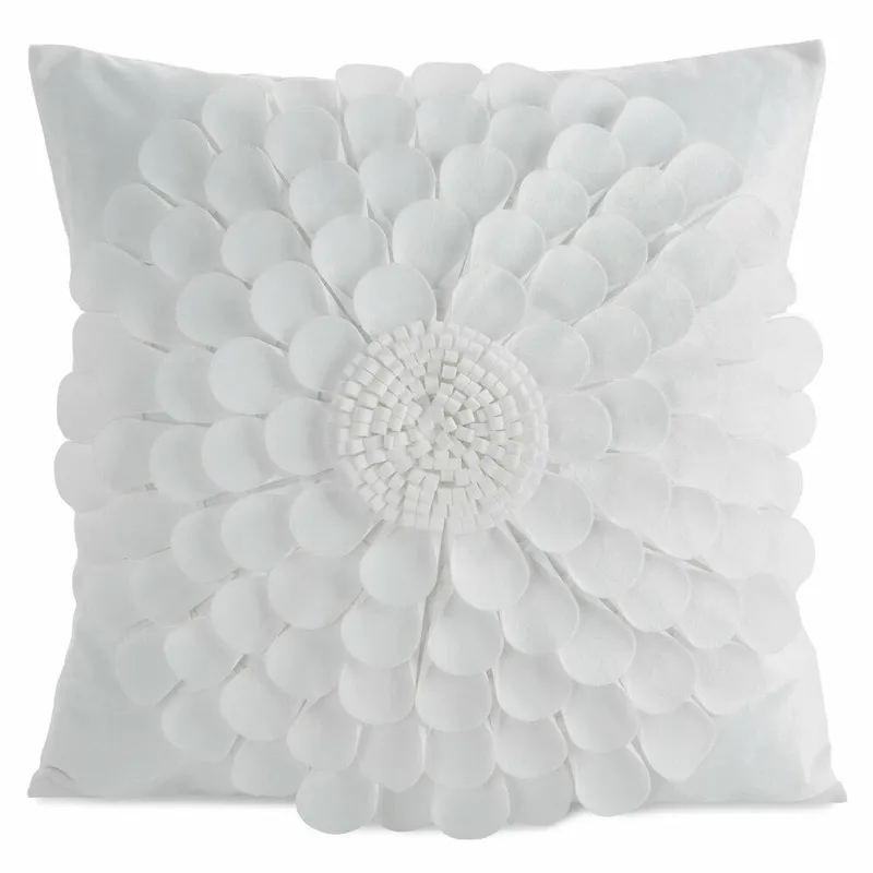 Poszewka FLORES Kwiat 3D 45x45 Krem