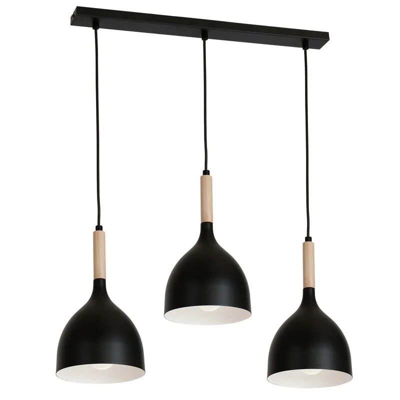 Lampa Noak Wood Potrójna Industrialna
